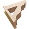 Ekena Millwork 8-in W x 26-in D x 26-in H Funston Slat Rough Cedar Woodgrain TimberThane Outlooker, Primed Tan OUTUR080X26X26FST24RCPR - alternate 2